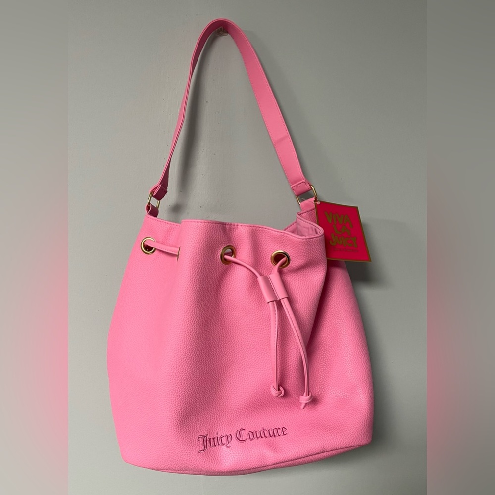 🔖 Juicy Couture Pink Tote Purse Bucket Bag